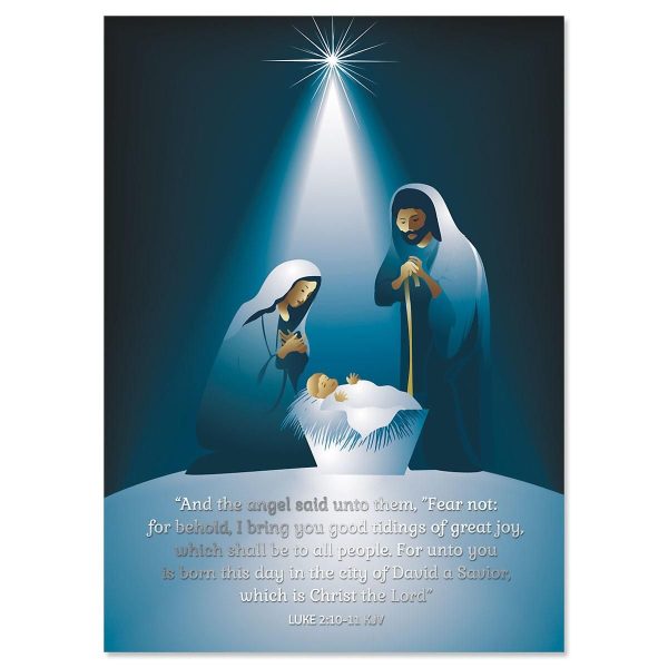 A Savior Has Been Born Deluxe Christmas Cards - Nonpersonalized at Current Catalog