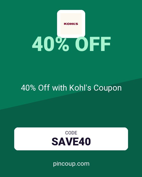 40% Off with Kohl's Coupon