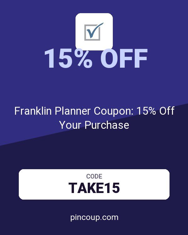 Franklin Planner Coupon: 15% Off Your Purchase