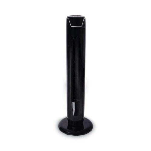 Alera 36 in. 3-Speed Oscillating Plastic Tower Fan with Remote Control - Black at CPO Outlets