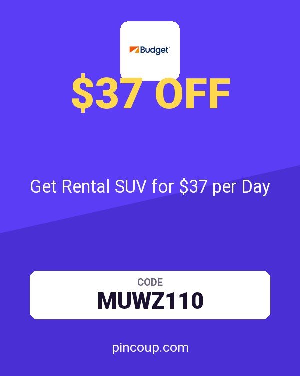 Budget Car Rental coupon: Get Rental SUV for $37 per Day