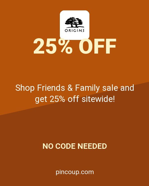 Origins Online coupon: Shop Friends & Family sale and get 25% off sitewide!
