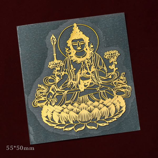 Buddha Stones 12 Chinese Zodiac Blessing Wealth Fortune Phone Sticker - Rabbit-Manjushri Bodhisattva / Small at buddhastoneshop
