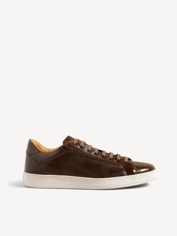 M.Gemi The Netto Due Men's Sneakers, Size 43 in Walnut Bufalino