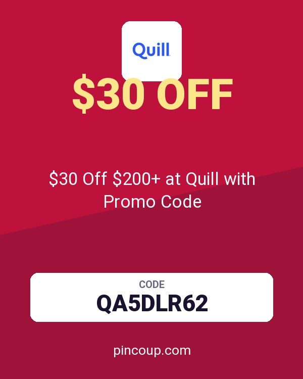 $30 Off $200+ at Quill with Promo Code