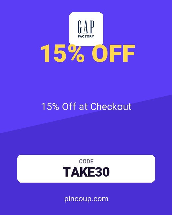 Gap Factory coupon: 15% Off at Checkout