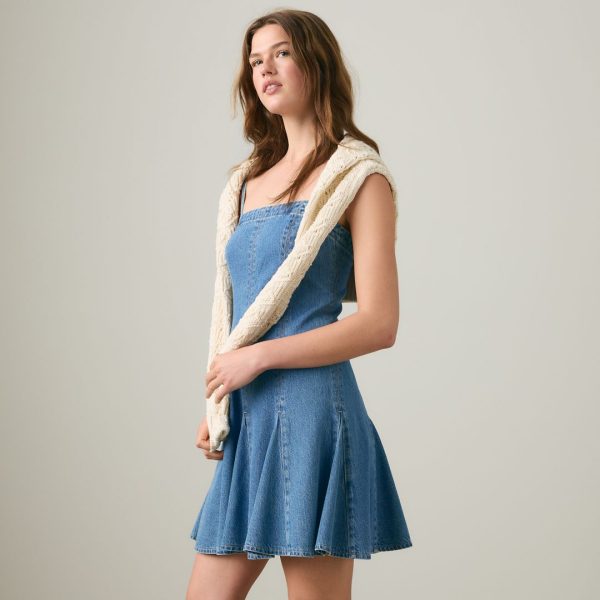 Levi's Denim Godet Mini Lightweight Dress - Women's XS