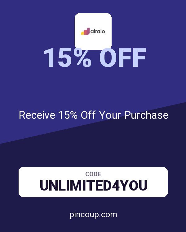 Airalo coupon: Receive 15% Off Your Purchase