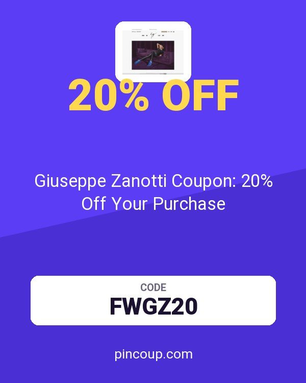 Giuseppe Zanotti Coupon: 20% Off Your Purchase