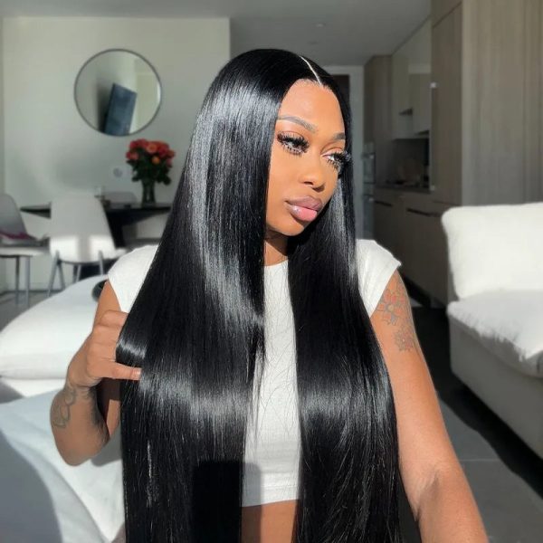 Flash Sale Straight 10x6 Lace Frontal Wig Pre-cut Glueless Human Hair Wig 26inches - 180% / 26 / Flash sale wig CANNOT be returned or exchanged. at HONGKONG OSSILEE TRADING LIMITED