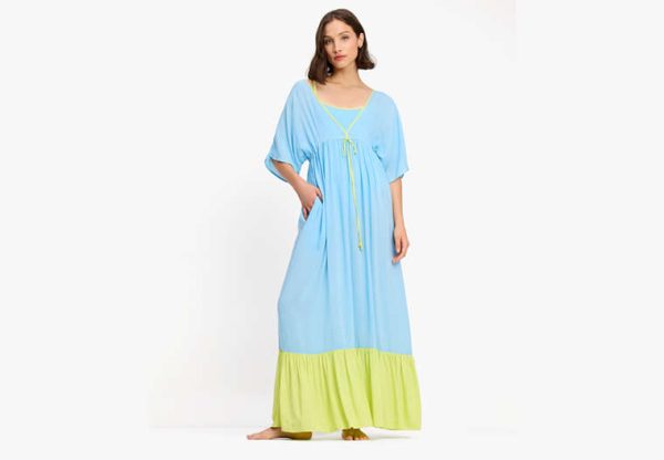 Kate Spade Colorblock Midi Cover Up Dress, Spring Wat - Small at Kate Spade Outlet