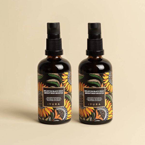 Balaayah Black Gram Bright Body Booster - With Sweet & Citrusy Aroma of Jasmine, Cardamom, Orange and Lemongrass - Pack of 2 at The Ayurveda Experience