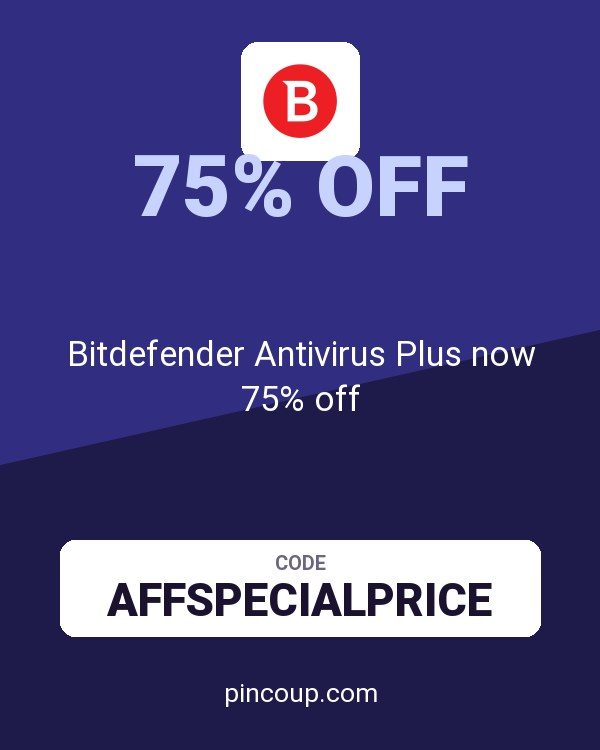 Bitdefender Antivirus Plus now 75% off