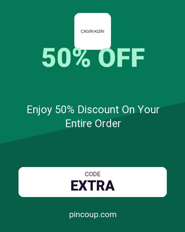 Calvin Klein coupon: Enjoy 50% Discount On Your Entire Order