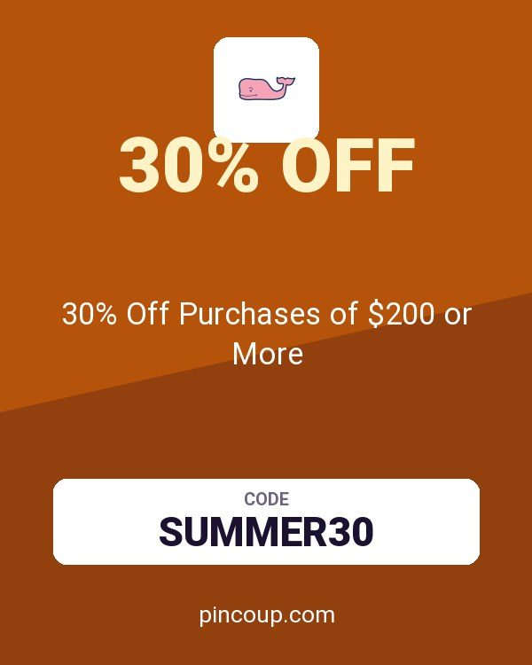 vineyard vines coupon: 30% Off Purchases of $200 or More