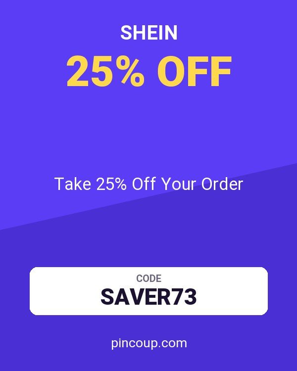 SHEIN coupon: Take 25% Off Your Order