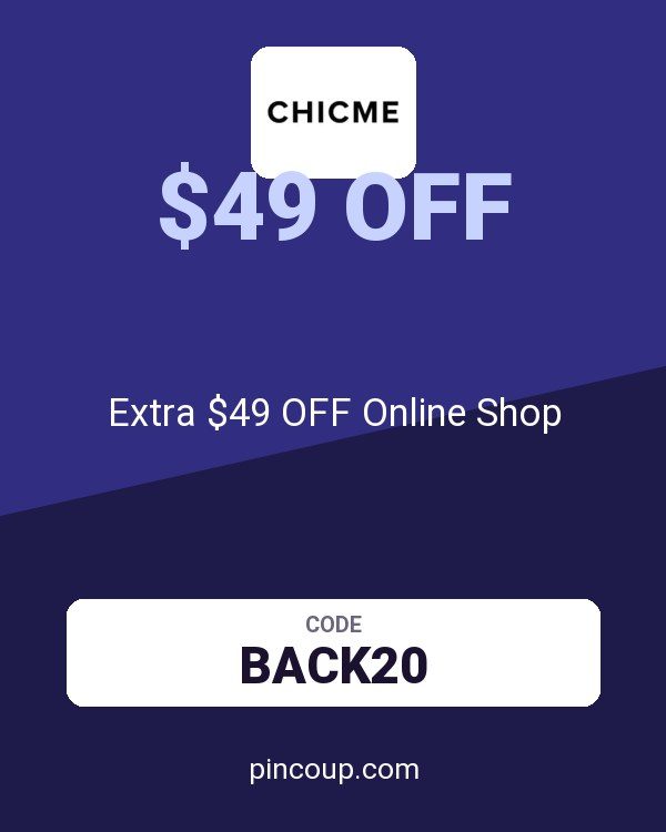 Chic Me coupon: Extra $49 OFF Online Shop
