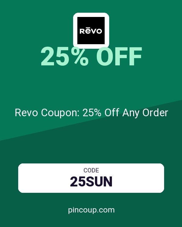 Revo Coupon: 25% Off Any Order