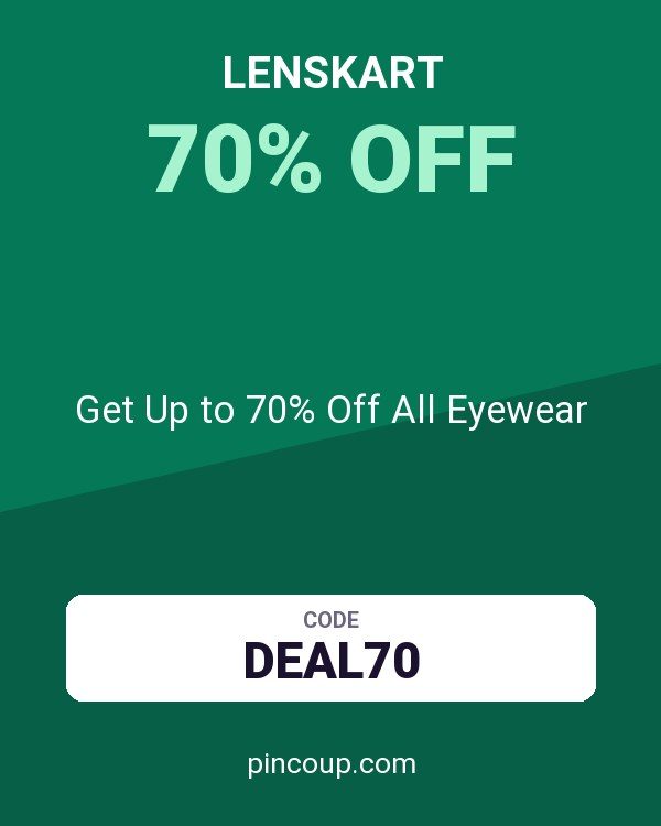 Lenskart coupon: Get Up to 70% Off All Eyewear