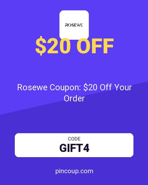 Modlily: Rosewe Coupon: $20 Off Your Order