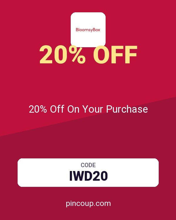 BloomsyBox coupon: 20% Off On Your Purchase