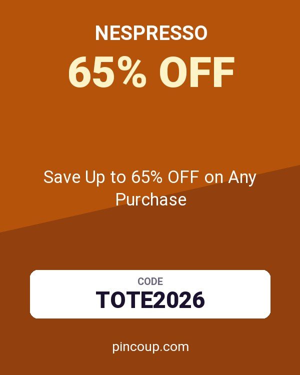 Nespresso coupon: Save Up to 65% OFF on Any Purchase