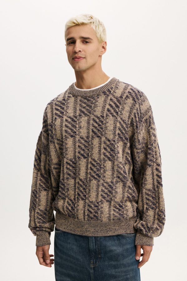 Cotton On Men - Garage Knit - Choc pattern