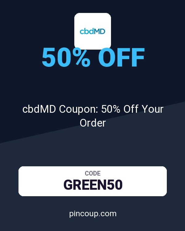 cbdMD Coupon: 50% Off Your Order