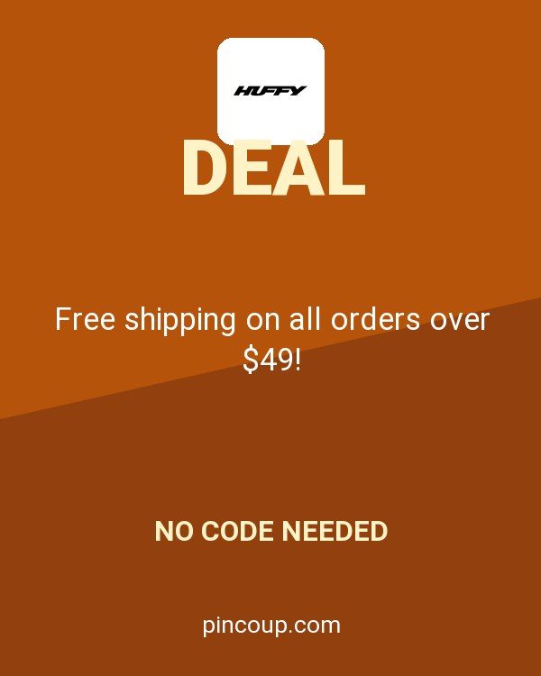 Huffy Bikes coupon: Free shipping on all orders over $49!