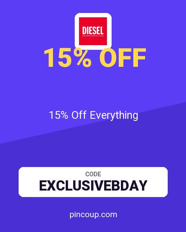 Diesel coupon: 15% Off Everything