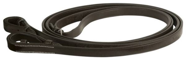 Da Vinci Plain Flat Reins with Hook Stud Ends at Equestrian Collections