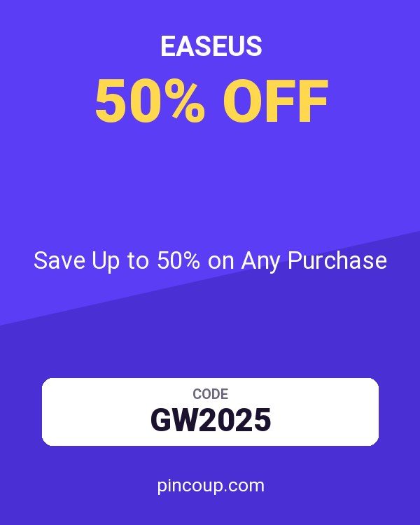 EaseUS coupon: Save Up to 50% on Any Purchase