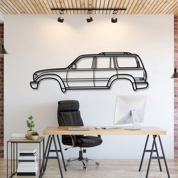 1990 Land Cruiser 5th Gen (J80) Metal Car Wall Art - MT0228 - 32" - 80 cm at Modello Turbo LLC
