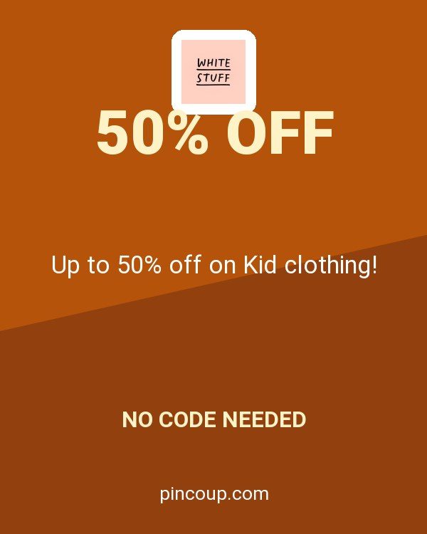White Stuff DE coupon: Up to 50% off on Kid clothing!
