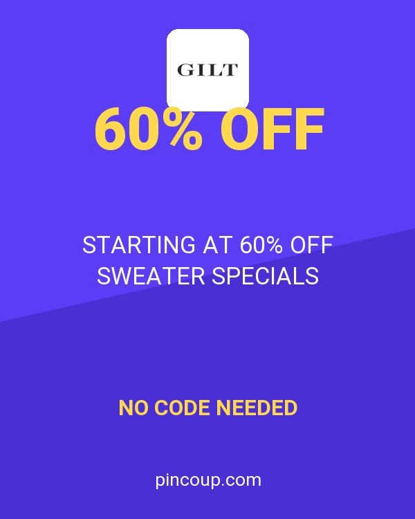 Gilt & Gilt City coupon: STARTING AT 60% OFF SWEATER SPECIALS