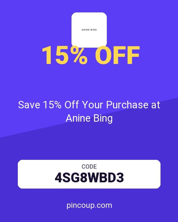 Save 15% Off Your Purchase at Anine Bing