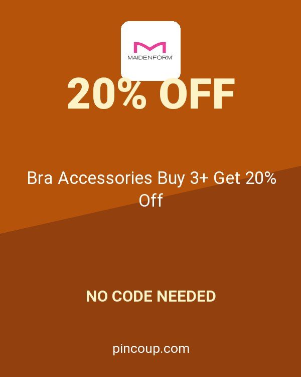 Maidenform coupon: Bra Accessories Buy 3+ Get 20% Off