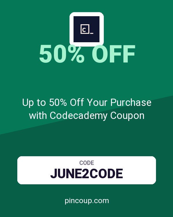 Up to 50% Off Your Purchase with Codecademy Coupon