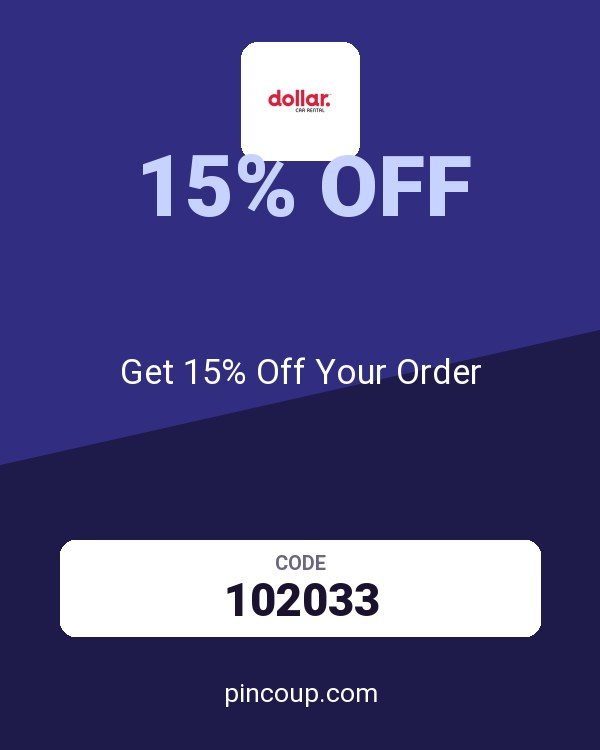 Dollar Rent-a-Car, Inc. coupon: Get 15% Off Your Order