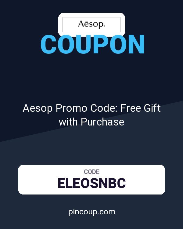 Aesop CA coupon: Aesop Promo Code: Free Gift with Purchase