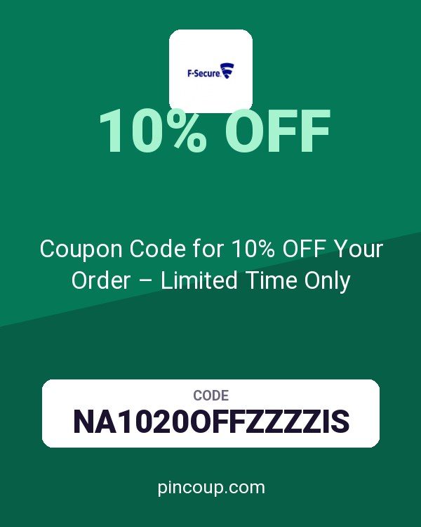 F-Secure | Internet Security & VPN: Coupon Code for 10% OFF Your Order – Limited Time Only