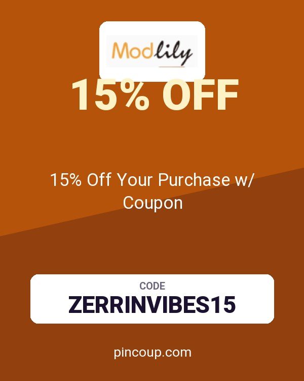 Modlily: 15% Off Your Purchase w/ Coupon