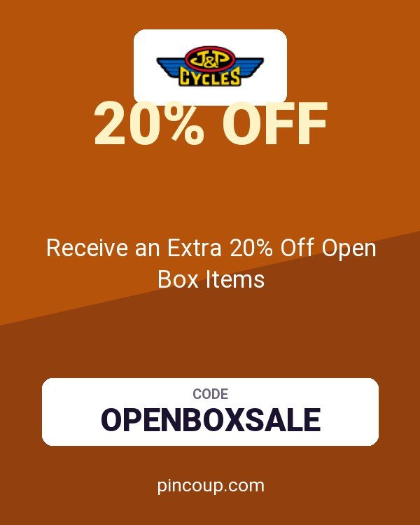 J&P Cycles coupon: Receive an Extra 20% Off Open Box Items