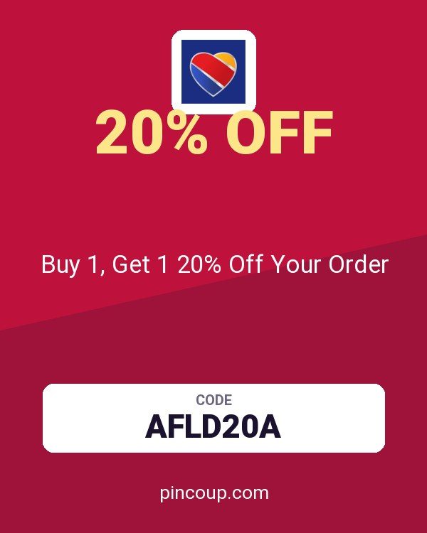 Southwest Airlines Rapid Rewards - Points.com coupon: Buy 1, Get 1 20% Off Your Order