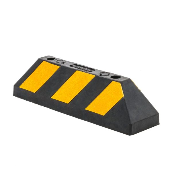 22" Rubber Truck Parking Curb Garage Wheel Stop for Lot, Car Driveway DH-PB-7 at Discount Ramps
