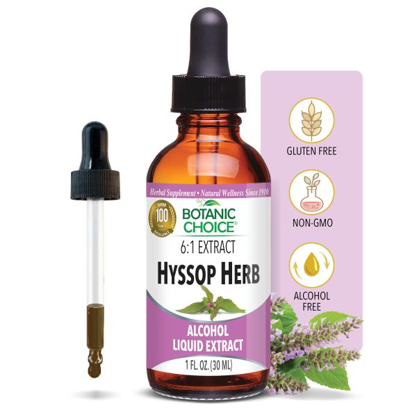 Hyssop Herb Liquid Extract - Respiratory Health Support - 1 Oz at Botanic Choice