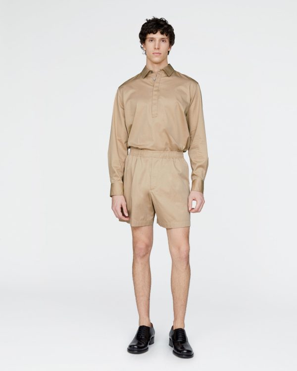 Men's Cotton Poplin Shorts in Macadamia Size 2XL ATM Clothing at ATM Collection