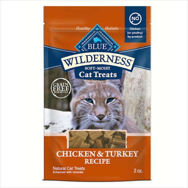Blue Buffalo Wilderness Grain-Free and Protein-Rich, Great for Training, Chicken & Turkey Recipe Soft Cat Treats, 2 oz at PETCO Animal Supplies