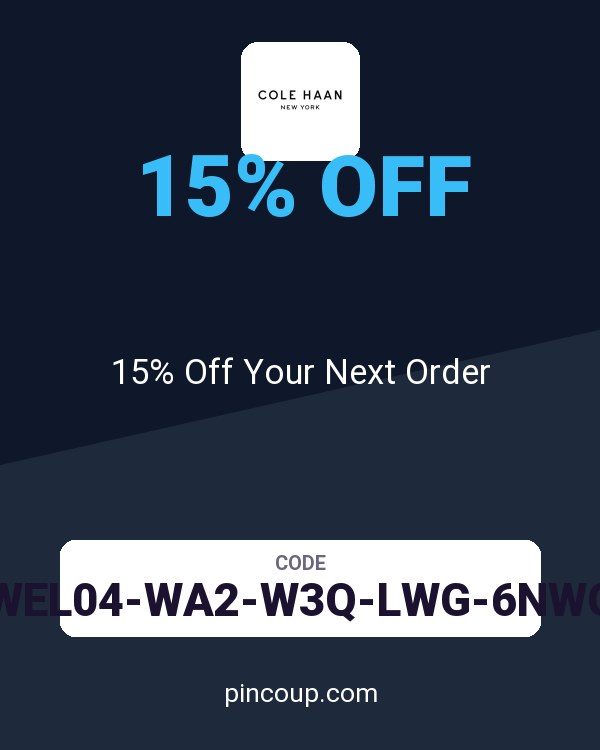 Cole Haan coupon: 15% Off Your Next Order