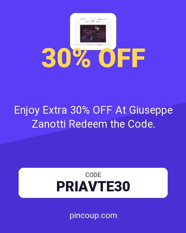 Enjoy Extra 30% OFF At Giuseppe Zanotti Redeem the Code.